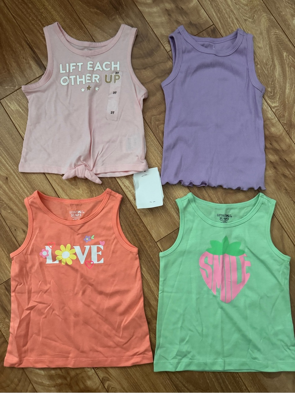Gymboree Pink, Purple, Coral & Mint Girls' Graphic Tank Tops